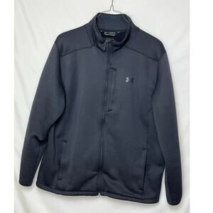 Under Armour Men’s 3XL Black Storm ColdGear Zip-Up Fleece-lined Jacket 1297030